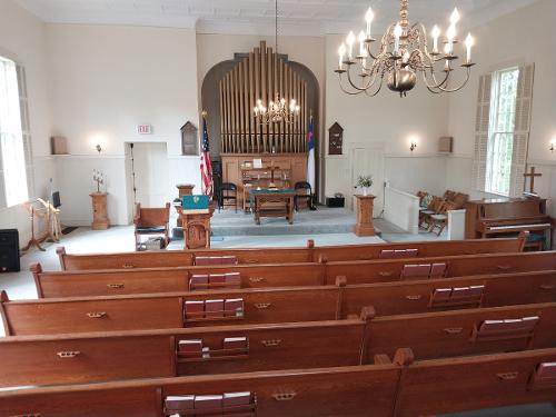Inside the New Salem Congregational Church
